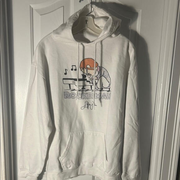 White Rocketman Graphic Hoodie - Picture 1 of 4